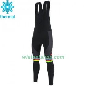 Fietsbroek Lang met Bretels 2020 Trek-Segafredo UCI World Champion N001 Winter Thermal Fleece